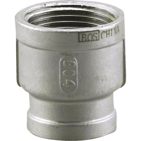 Plumbeeze PLUMB-EEZE 1-1/4 In. FIP x 1 In. FIP Stainless Steel Reducing Coupling U2-SSRC-1210